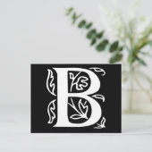 Fancy letter B Briefkaart (Staand voorkant)