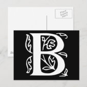 Fancy letter B Briefkaart (Voorkant / Achterkant)