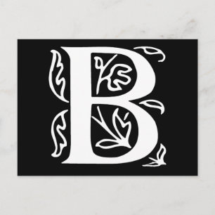 Fancy letter B Briefkaart