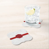 Fancy Letter B Red Wax Seal Ribbon Kartonnen Onderzetters (Insitu)