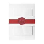 Fancy Letter B Red Wax Seal Ribbon Uitnodigingen Wikkel (Voorkant Voorbeeld)