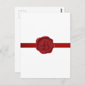 Fancy Letter B Rode Waszegel Briefkaart (Voorkant / Achterkant)