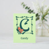 Fancy letter C Briefkaart (Staand voorkant)