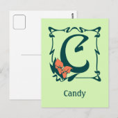 Fancy letter C Briefkaart (Voorkant / Achterkant)