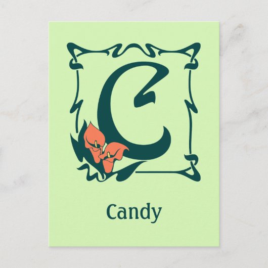 Fancy letter C Briefkaart (Voorkant)