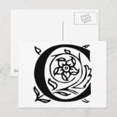 Fancy letter C Briefkaart (Voorkant / Achterkant)