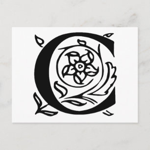 Fancy letter C Briefkaart