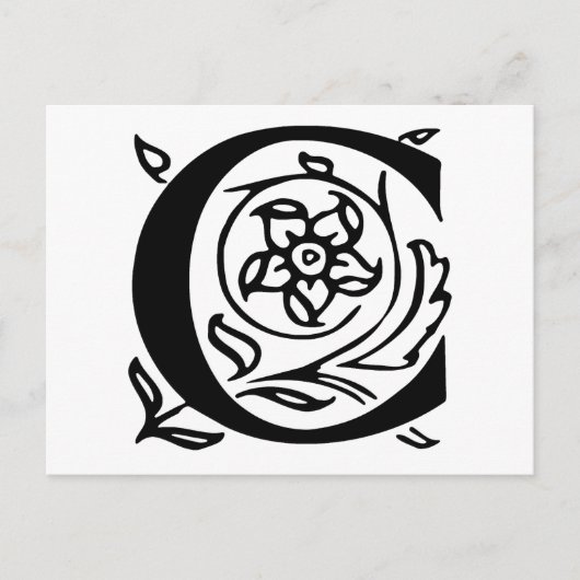 Fancy letter C Briefkaart (Voorkant)