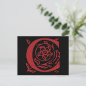 Fancy letter C Briefkaart (Staand voorkant)