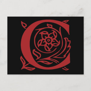 Fancy letter C Briefkaart
