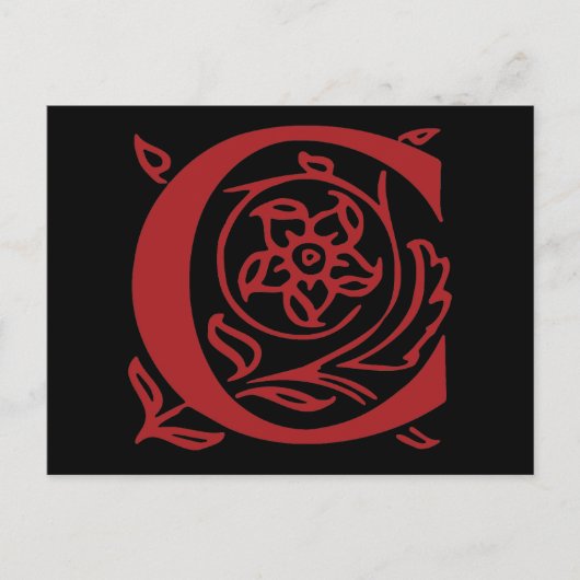Fancy letter C Briefkaart (Voorkant)