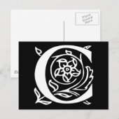Fancy letter C Briefkaart (Voorkant / Achterkant)