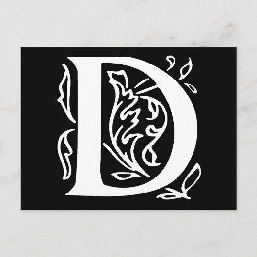 Fancy letter D Briefkaart (Voorkant)