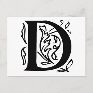 Fancy letter D Briefkaart