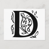 Fancy letter D Briefkaart (Voorkant)