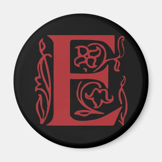 Fancy letter E Magneet (Voorkant)