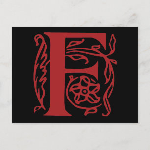 Fancy letter F Briefkaart
