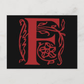 Fancy letter F Briefkaart (Voorkant)