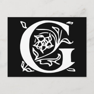 Fancy letter G Briefkaart