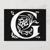 Fancy letter G Briefkaart (Voorkant)