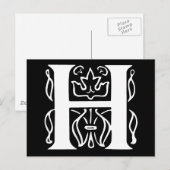 Fancy letter H Briefkaart (Voorkant / Achterkant)