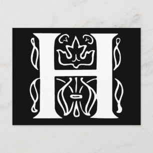 Fancy letter H Briefkaart