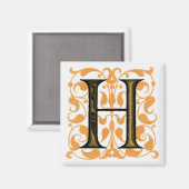Fancy  letter H — Magnet (Voorkant / Achterkant)