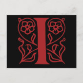 Fancy letter I Briefkaart (Voorkant)