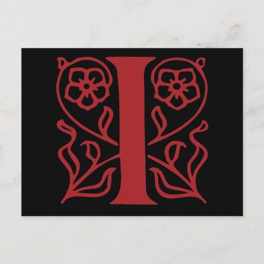 Fancy letter I Briefkaart (Voorkant)