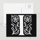 Fancy letter I Briefkaart (Voorkant / Achterkant)