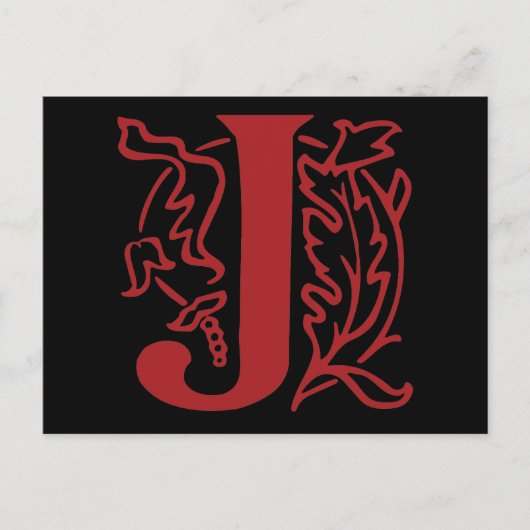 Fancy letter J Briefkaart (Voorkant)