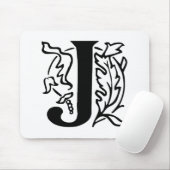 Fancy letter J Muismat (Met muis)