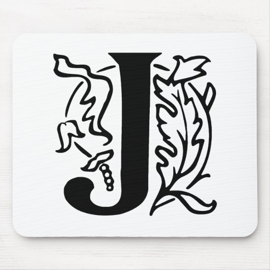 Fancy letter J Muismat (Voorkant)