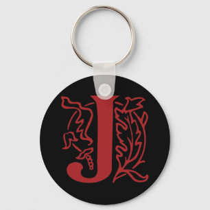 Fancy Letter J Sleutelhanger