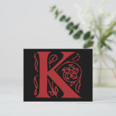 Fancy letter K Briefkaart (Staand voorkant)