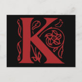 Fancy letter K Briefkaart (Voorkant)