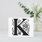 Fancy letter K Briefkaart (Staand voorkant)