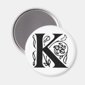 Fancy letter K Magneet (Voorkant / Achterkant)