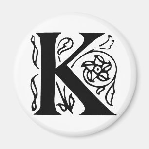 Fancy letter K Magneet