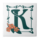 Fancy letter K Tegeltje (Voorkant)