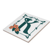 Fancy  letter K Tegeltje (Zijkant)