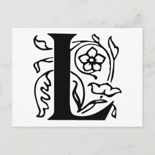 Fancy letter L Briefkaart