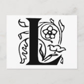 Fancy letter L Briefkaart (Voorkant)