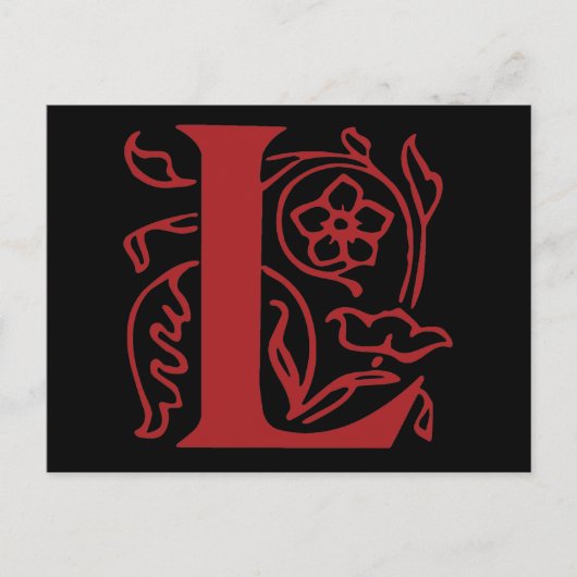 Fancy letter L Briefkaart (Voorkant)