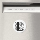 Fancy letter L Magneet (Insitu (Vaatwasser))