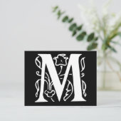 Fancy letter M Briefkaart (Staand voorkant)