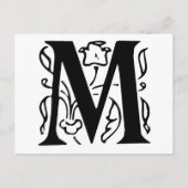 Fancy letter M Briefkaart (Voorkant)