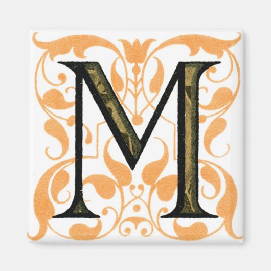 Fancy letter M - Magneet (Voorkant)