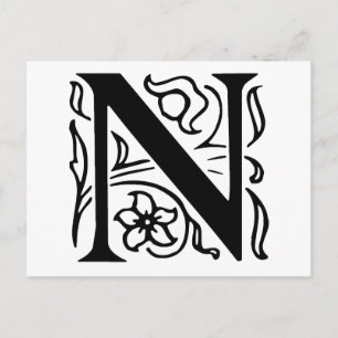 Fancy letter N Briefkaart