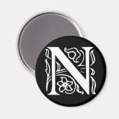 Fancy letter N Magneet (Voorkant / Achterkant)